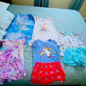 Bundle Girls pajamas. Size 7/8. Cat & jack, the childrens place.